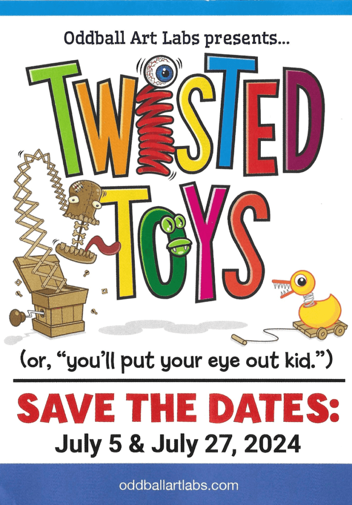 twisted toys postcard front